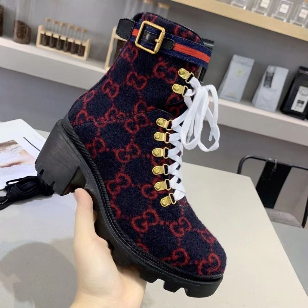 New Fashion Retro Letter printing Short Boots product image 4, provided for visual reference and product detail review