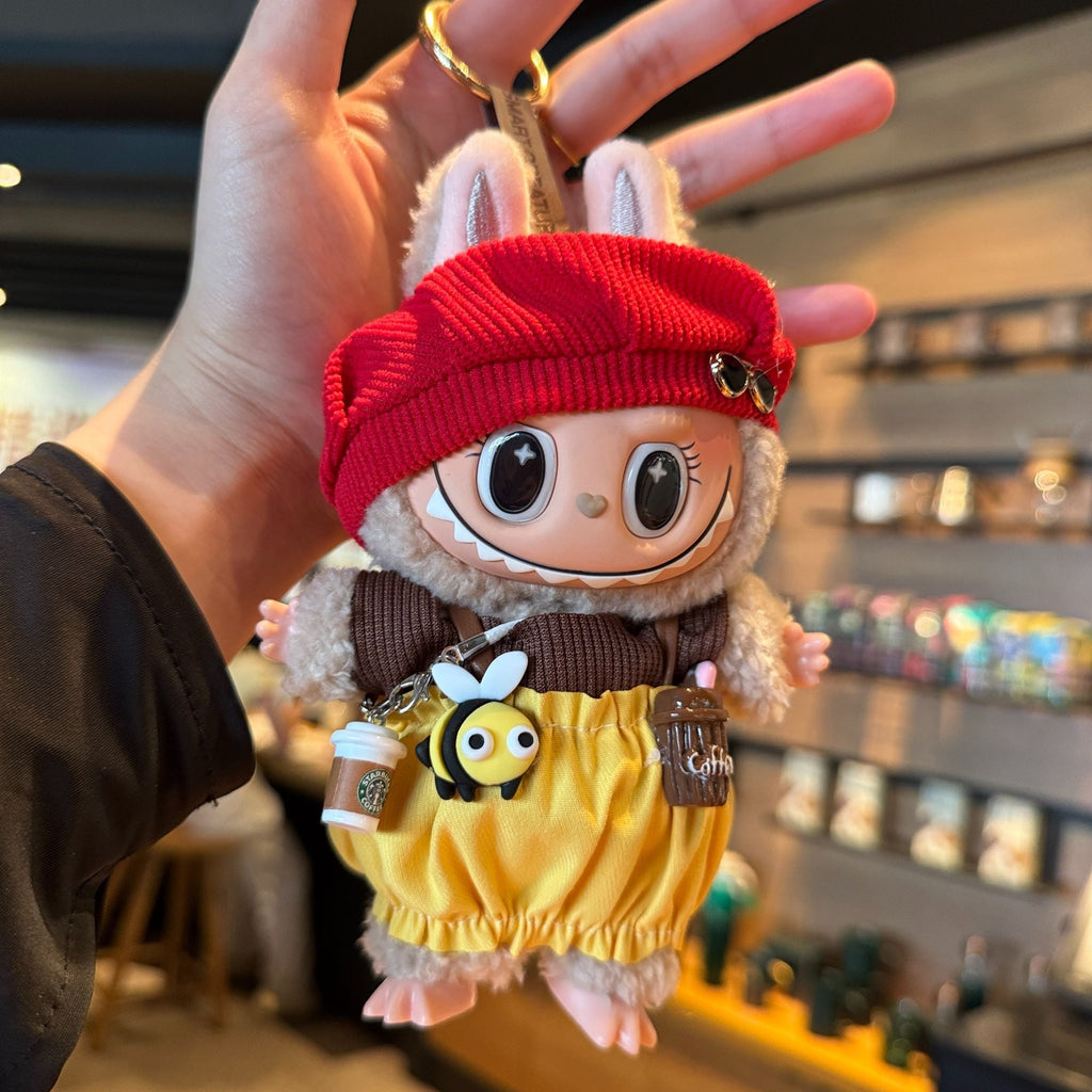 (Baby + clothes) Sitting party baby clothes plush vinyl face doll bag pendant girl gift product image 12, provided for