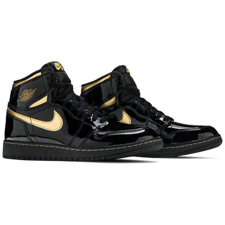 Nike Air Jordan 1 Retro High OG GS 'Black Metallic Gold' product image 4, provided for visual reference and product detail
