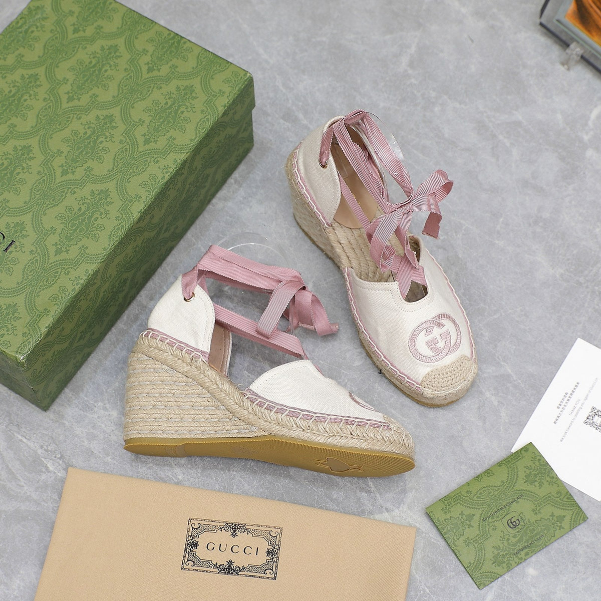 2023 GG Cotton Canvas Sandals-S58 product image 11, provided for visual reference and product detail review