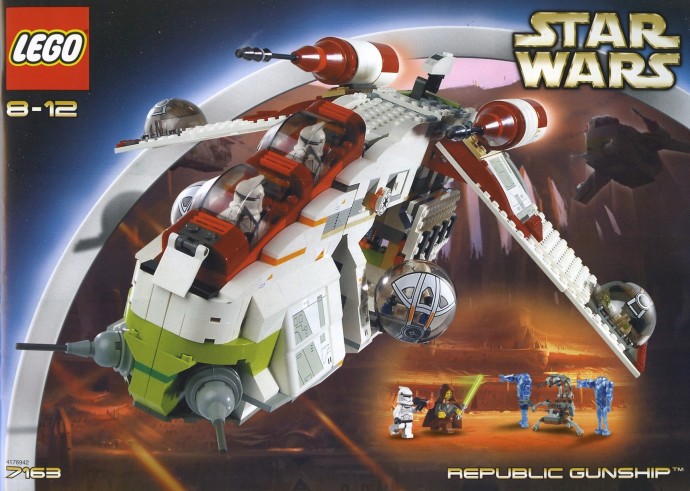 7163 LEGO Republic Gunship PRE-OWNED CERTIFIED product image 1, provided for visual reference and product detail review