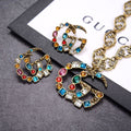 Colorful crystal pearl stud earrings product image 1, provided for visual reference and product detail review