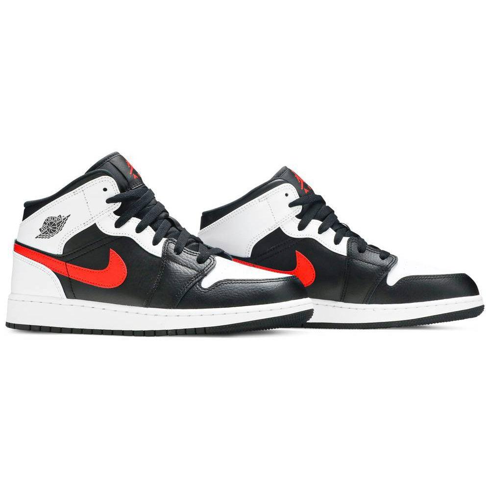 Nike Jordan 1 Mid Black Chile Red White GS product image 5, provided for visual reference and product detail review