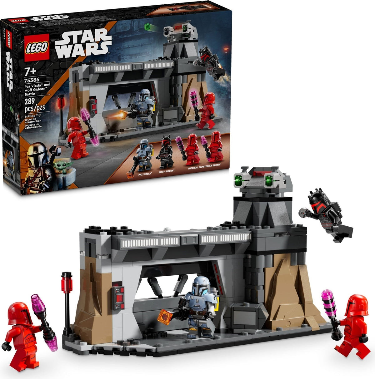 75386 LEGO Paz Vizsla™ and Moff Gideon™ Battle product image 1, provided for visual reference and product detail review