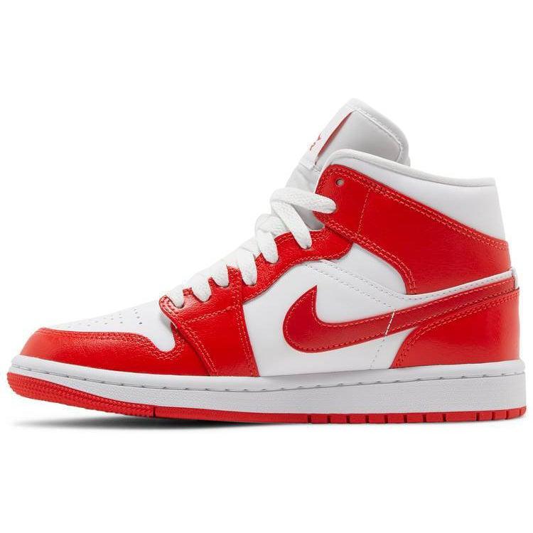 Nike Wmns Air Jordan 1 Mid 'Habanero Red' product image 2, provided for visual reference and product detail review