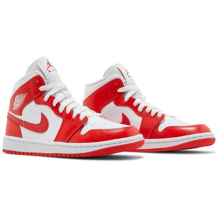 Nike Wmns Air Jordan 1 Mid 'Habanero Red' product image 5, provided for visual reference and product detail review
