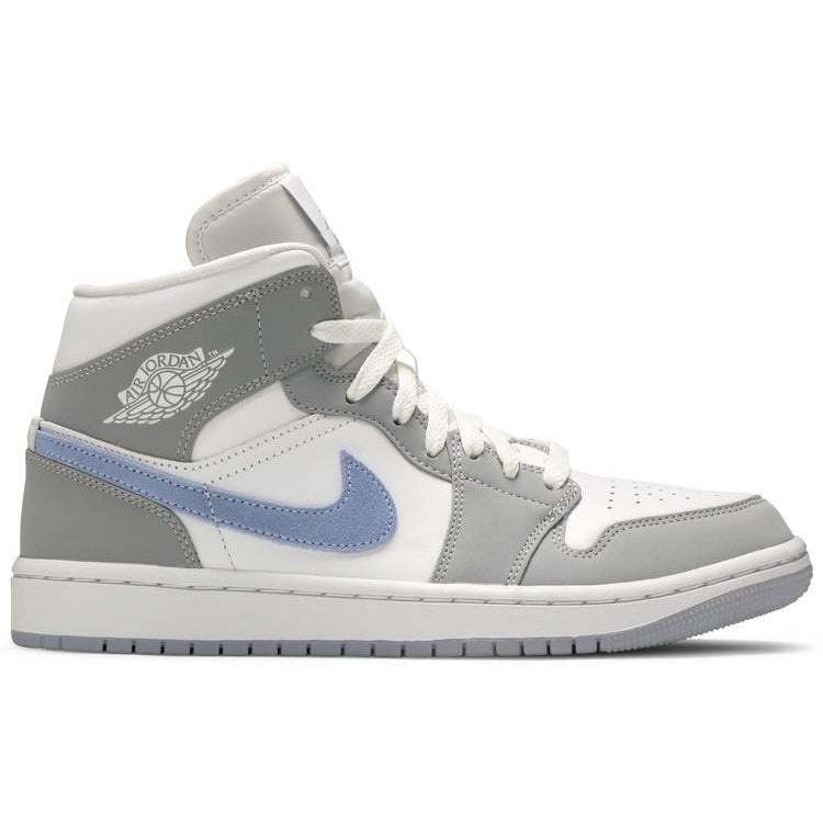 Nike Wmns Air Jordan 1 Mid "Wolf Grey" product image 1, provided for visual reference and product detail review