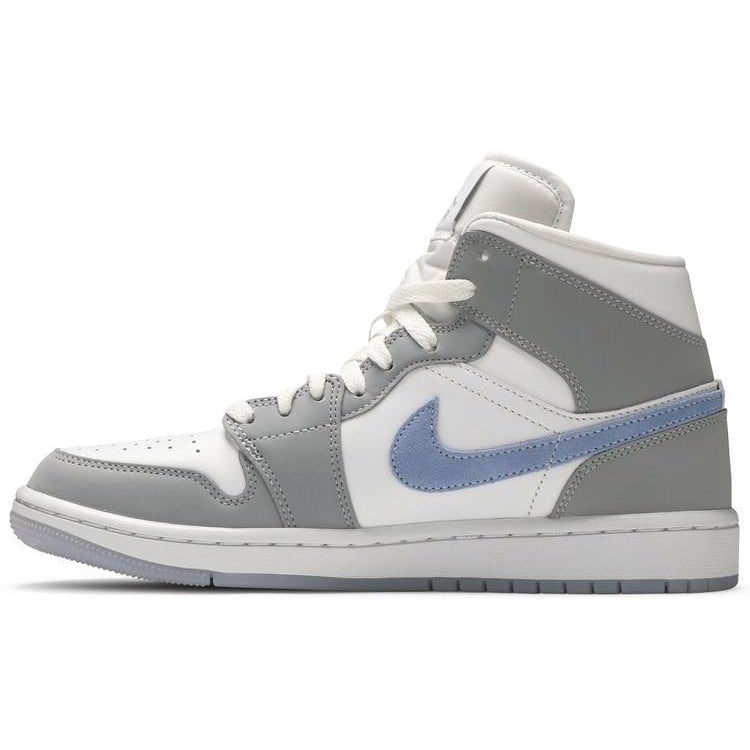 Nike Wmns Air Jordan 1 Mid "Wolf Grey" product image 2, provided for visual reference and product detail review