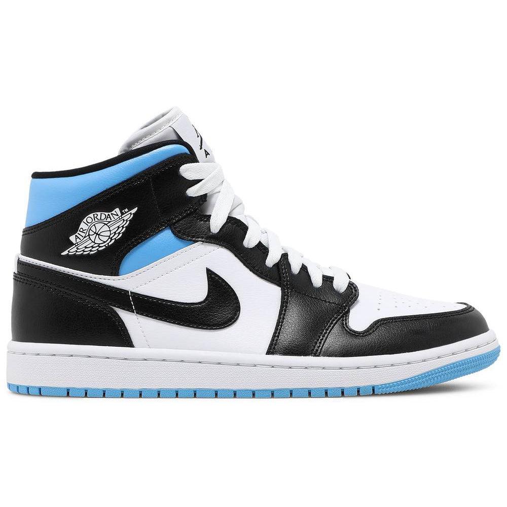 Nike Wmns Air Jordan 1 Mid 'University Blue' product image 1, provided for visual reference and product detail review