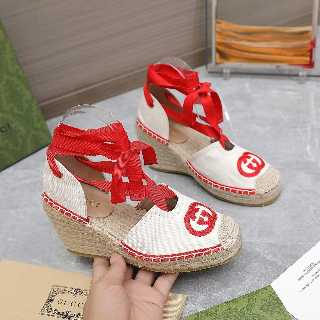 2023 GG Cotton Canvas Sandals-S58 product image 4, provided for visual reference and product detail review