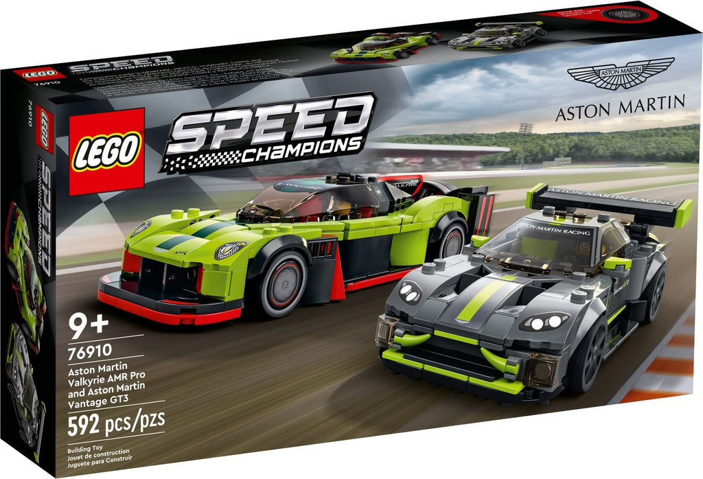 76910 LEGO Aston Martin Valkyrie AM Pro and Aston Martin Vantage GT3 product image 1, provided for visual reference and
