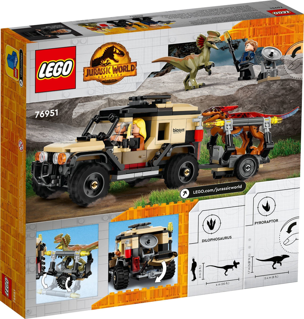 76951 LEGO Pyroraptor & Dilophosaurus Transport product image 2, provided for visual reference and product detail review