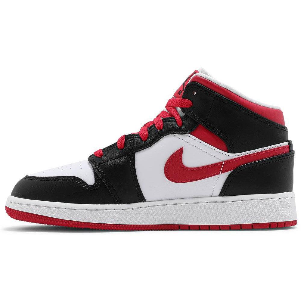 Nike Air Jordan 1 Mid GS 'White Very Berry' product image 2, provided for visual reference and product detail review