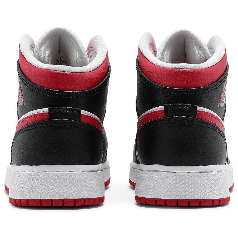 Nike Air Jordan 1 Mid GS 'White Very Berry' product image 4, provided for visual reference and product detail review