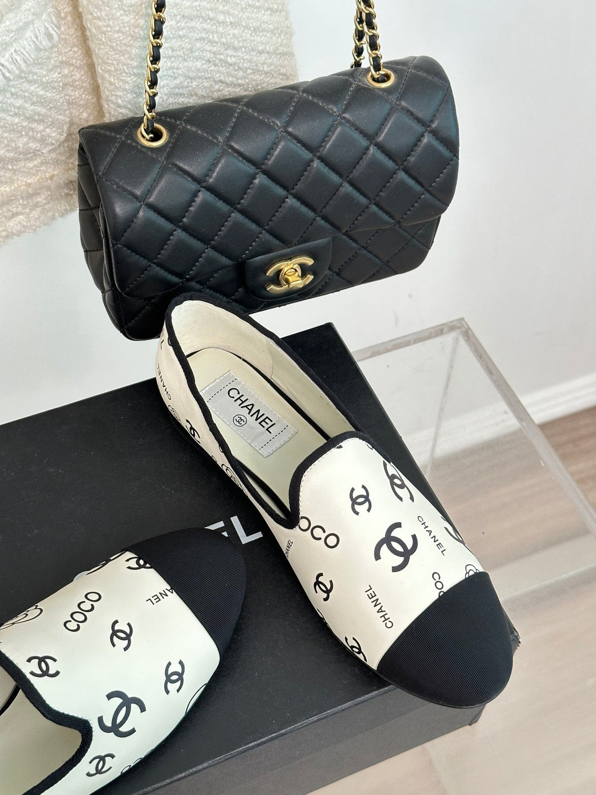 2023 CC double C print loafers-S30 product image 6, provided for visual reference and product detail review
