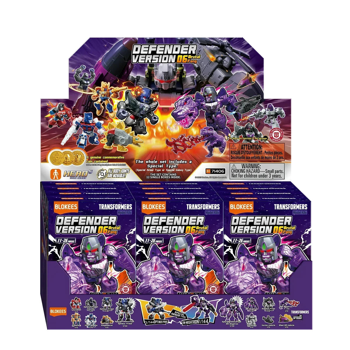 Blokees Transformers Model Kits Defender Version #06 Brutal Fang Mystery Box Trading Figure Set of 12 product image 2,