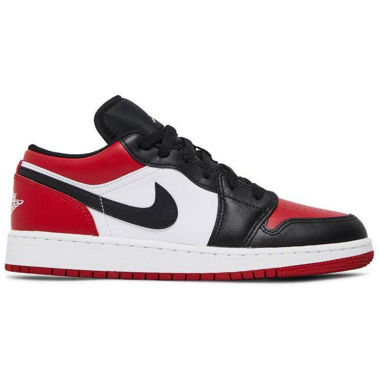 Nike Jordan 1 Low Bred Toe (GS) product image 1, provided for visual reference and product detail review