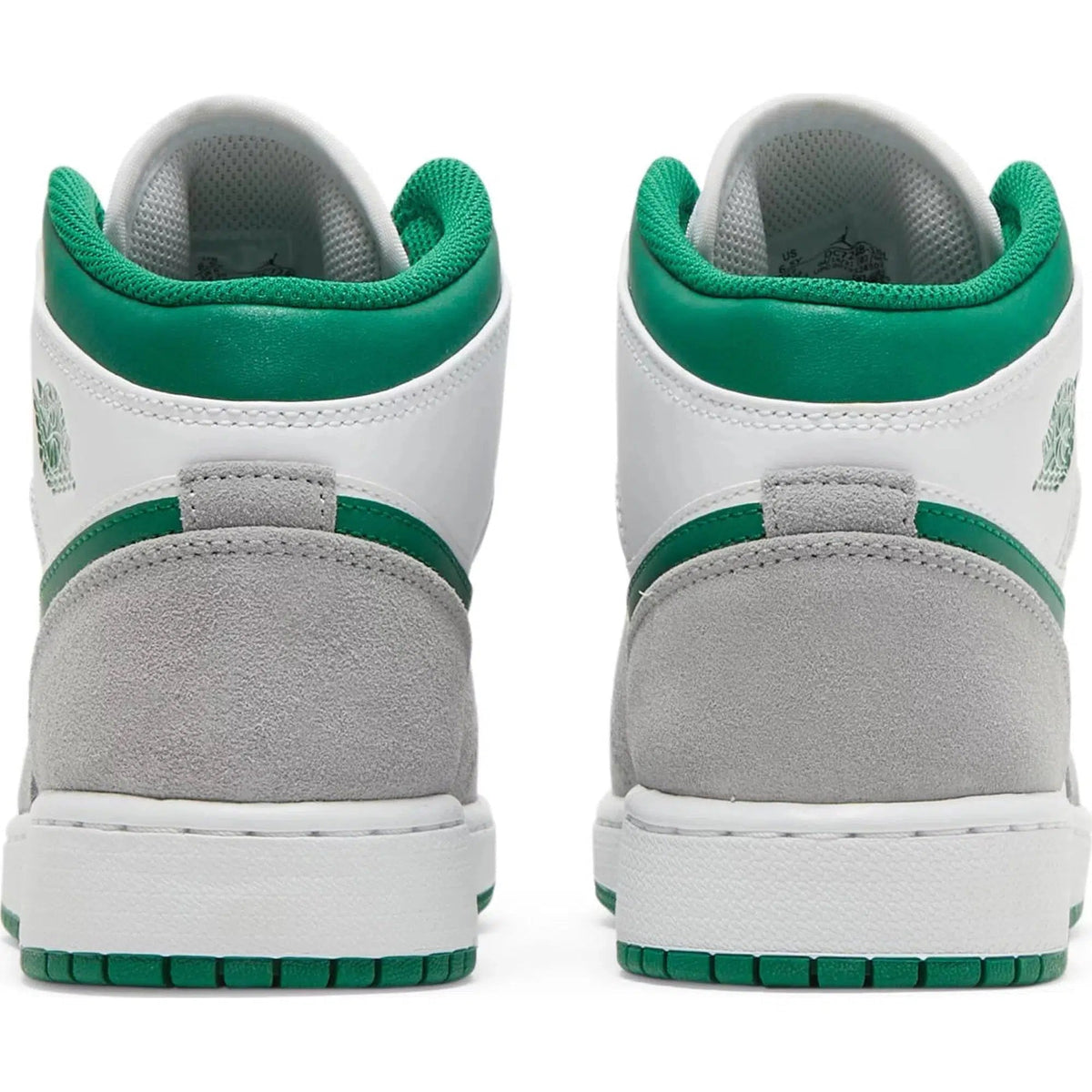 Nike Air Jordan 1 Mid 'Grey Pine Green' (GS) product image 4, provided for visual reference and product detail review