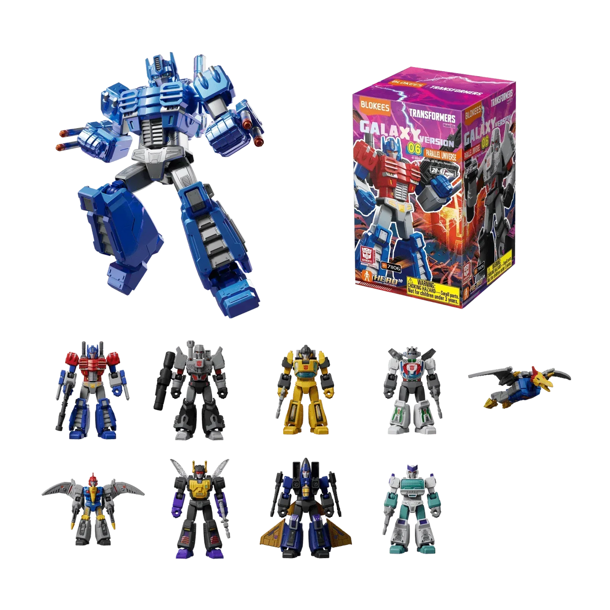 Blokees Transformers Model Kits Experience Galaxy Version #06 Parallel Universe Mystery Box Trading Figure Set of 9 product
