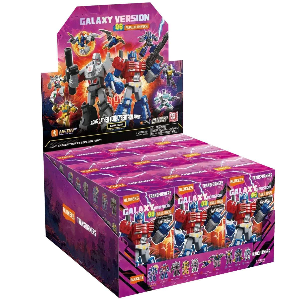 Blokees Transformers Model Kits Experience Galaxy Version #06 Parallel Universe Mystery Box Trading Figure Set of 9 product