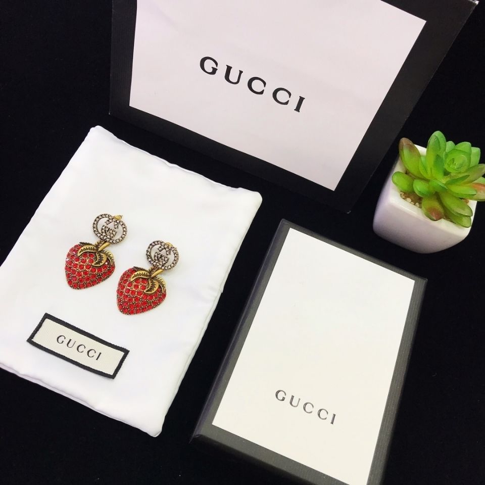 Strawberry stud earrings product image 6, provided for visual reference and product detail review