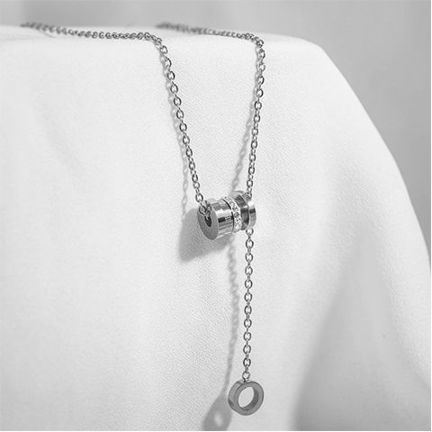 Double ring new Women titanium steel collarbone chain product image 15, provided for visual reference and product detail