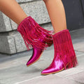 New Fashion Pointed tassel sequins short boots product image 1, provided for visual reference and product detail review