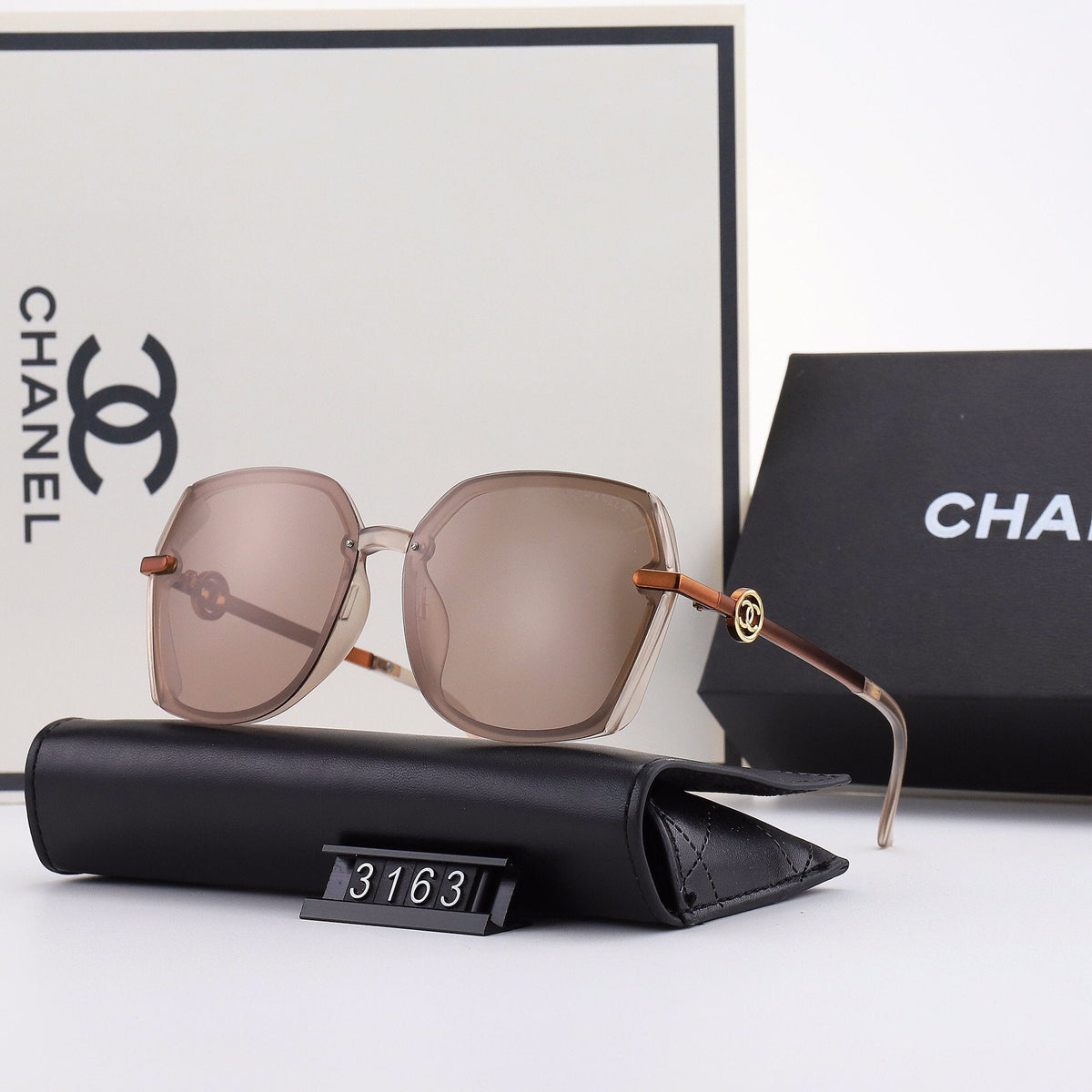5 Colors Hollow Out Letter Thin Metal Frame Sunglasses product image 5, provided for visual reference and product detail