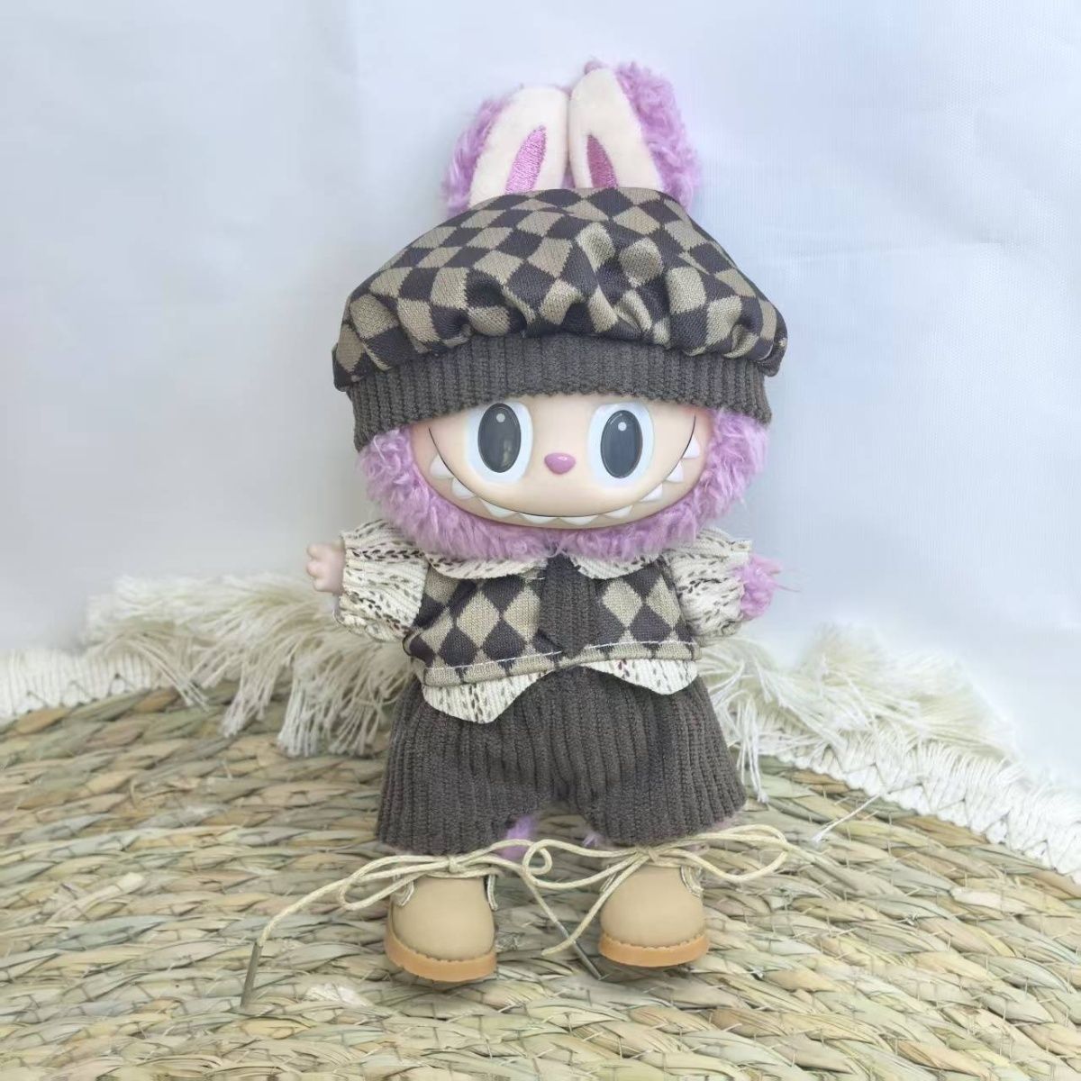 [Baby + Baby Clothes] First and second generation keychain Labubu clothes pendant Labubu baby clothes big brand set