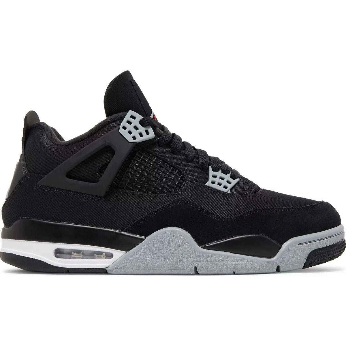 Nike Air Jordan 4 Retro GS 'Black Canvas' product image 1, provided for visual reference and product detail review