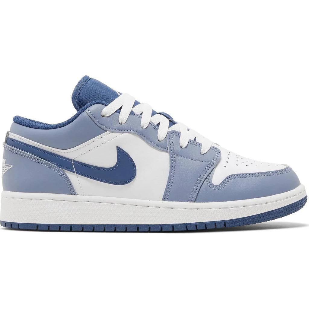 Nike Jordan 1 Low "Slate Blue Navy" GS product image 1, provided for visual reference and product detail review