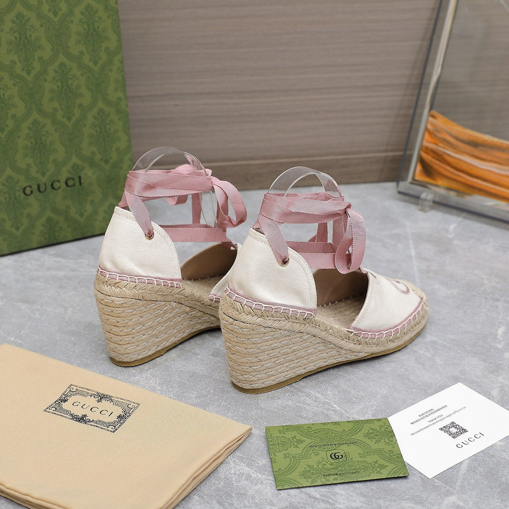2023 GG Cotton Canvas Sandals-S58 product image 8, provided for visual reference and product detail review
