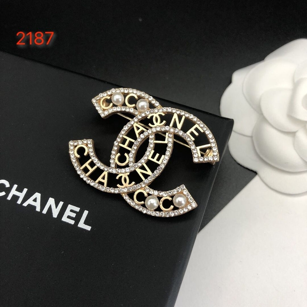 Studded letter tassel brooch product image 16, provided for visual reference and product detail review