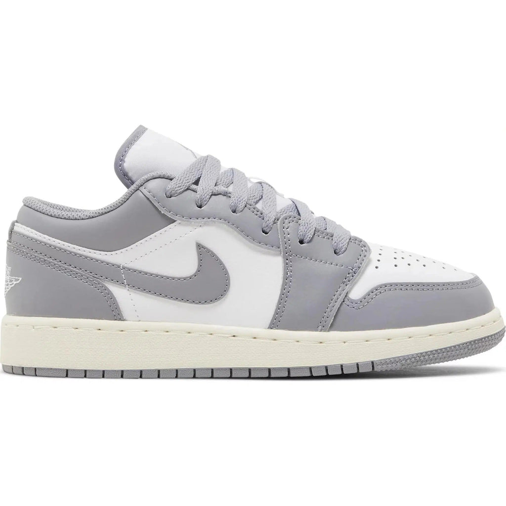 Nike Air Jordan 1 Low Vintage Grey (GS) product image 1, provided for visual reference and product detail review