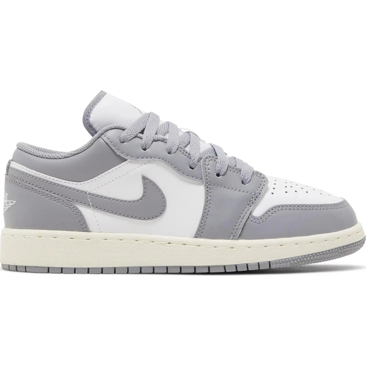 Nike Air Jordan 1 Low Vintage Grey (GS) product image 1, provided for visual reference and product detail review
