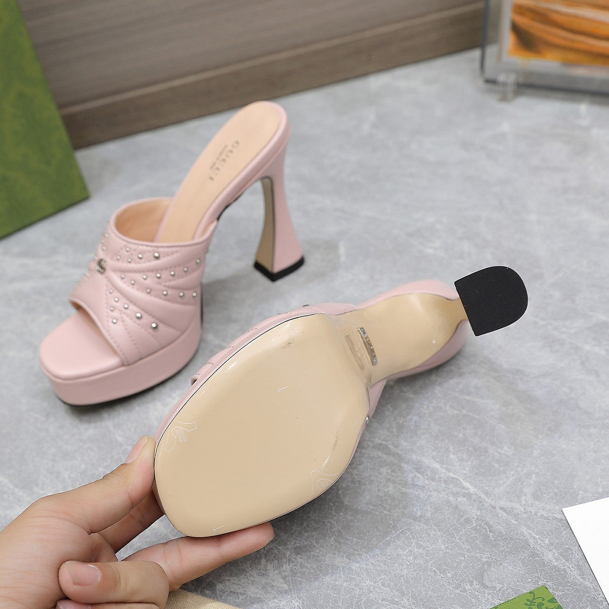 2023 GG platform patent leather pumps-S59 product image 11, provided for visual reference and product detail review