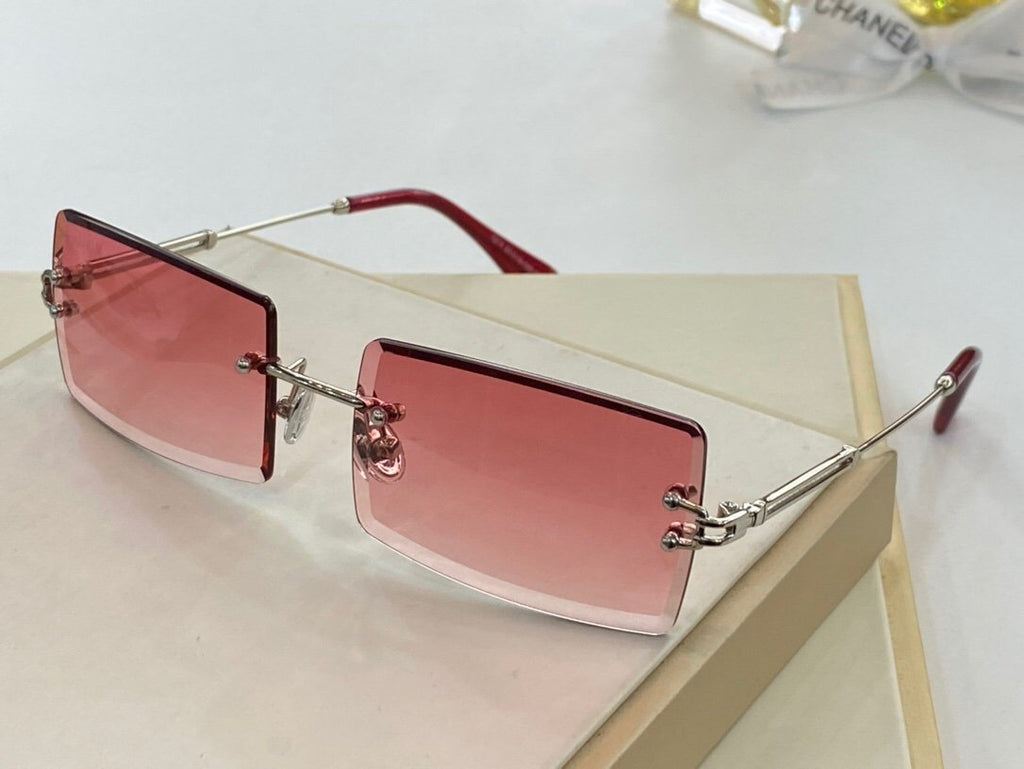6 Colors Conjoined Lens Rimless Sunglasses product image 1, provided for visual reference and product detail review