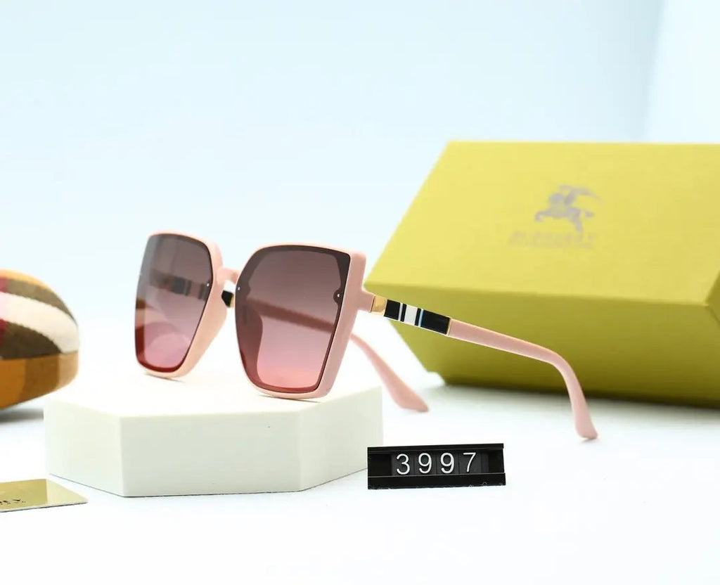 5 Colors Stripe Decoration Square Polarized Sunglasses product image 3, provided for visual reference and product detail