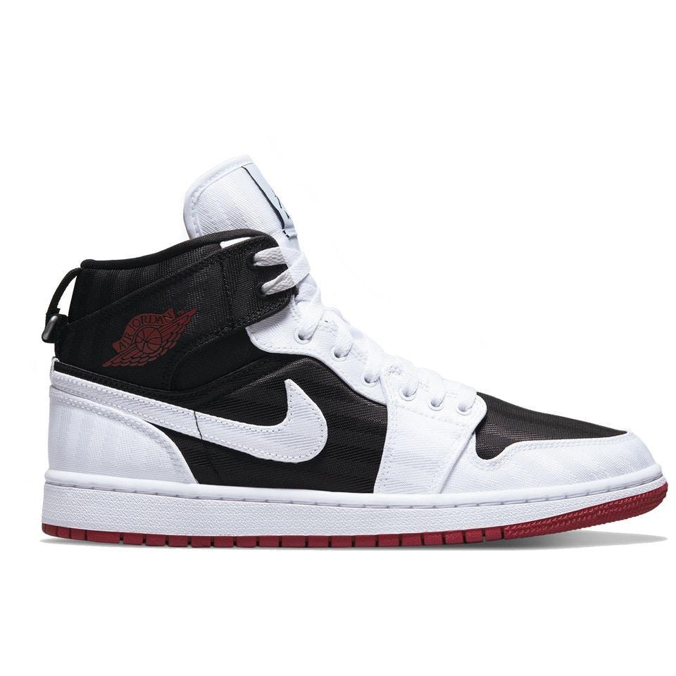 Nike Jordan 1 Mid SE Utility Canvas White Black Gym Red (W) product image 1, provided for visual reference and product