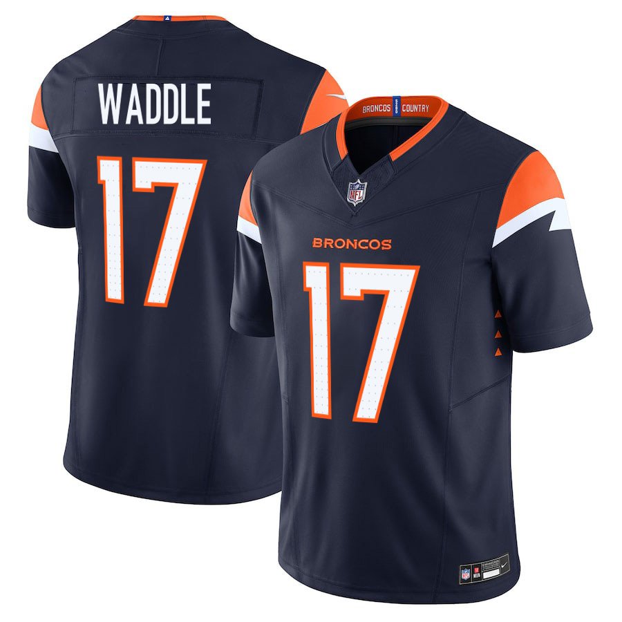 Jaylen Waddle Denver Broncos Alternate Jersey - Navy product image 1