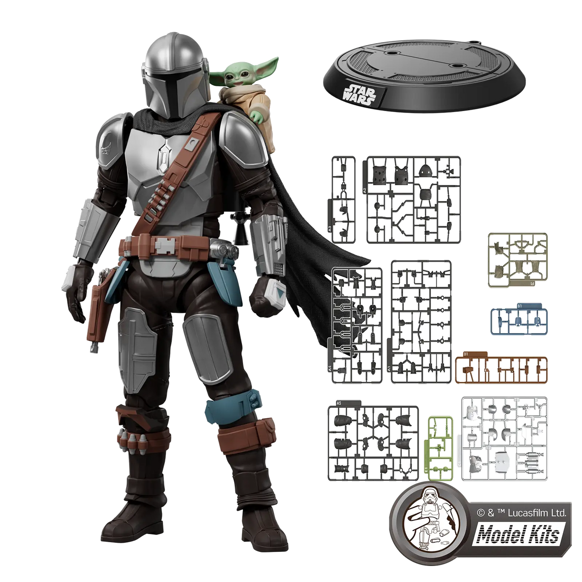 Star Wars: The Mandalorian & Grogu™ Champion Class 05 Din Djarin™ & Grogu™ Model Kits | Blokees product image 1, provided
