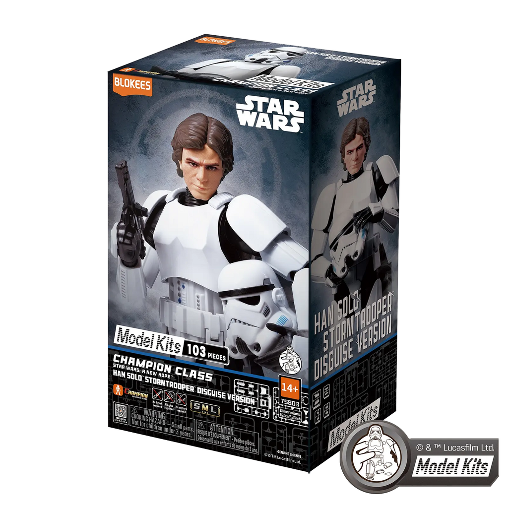 Star Wars: A New Hope™ Champion Class 03 Han Solo™ Stormtrooper™ Disguise Version Model Kits | Blokees product image 4,