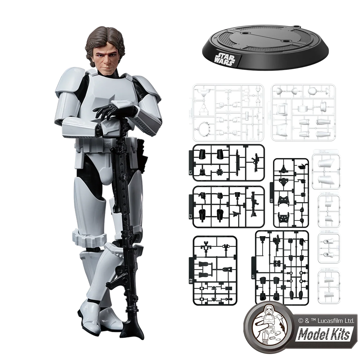 Star Wars: A New Hope™ Champion Class 03 Han Solo™ Stormtrooper™ Disguise Version Model Kits | Blokees product image 2,