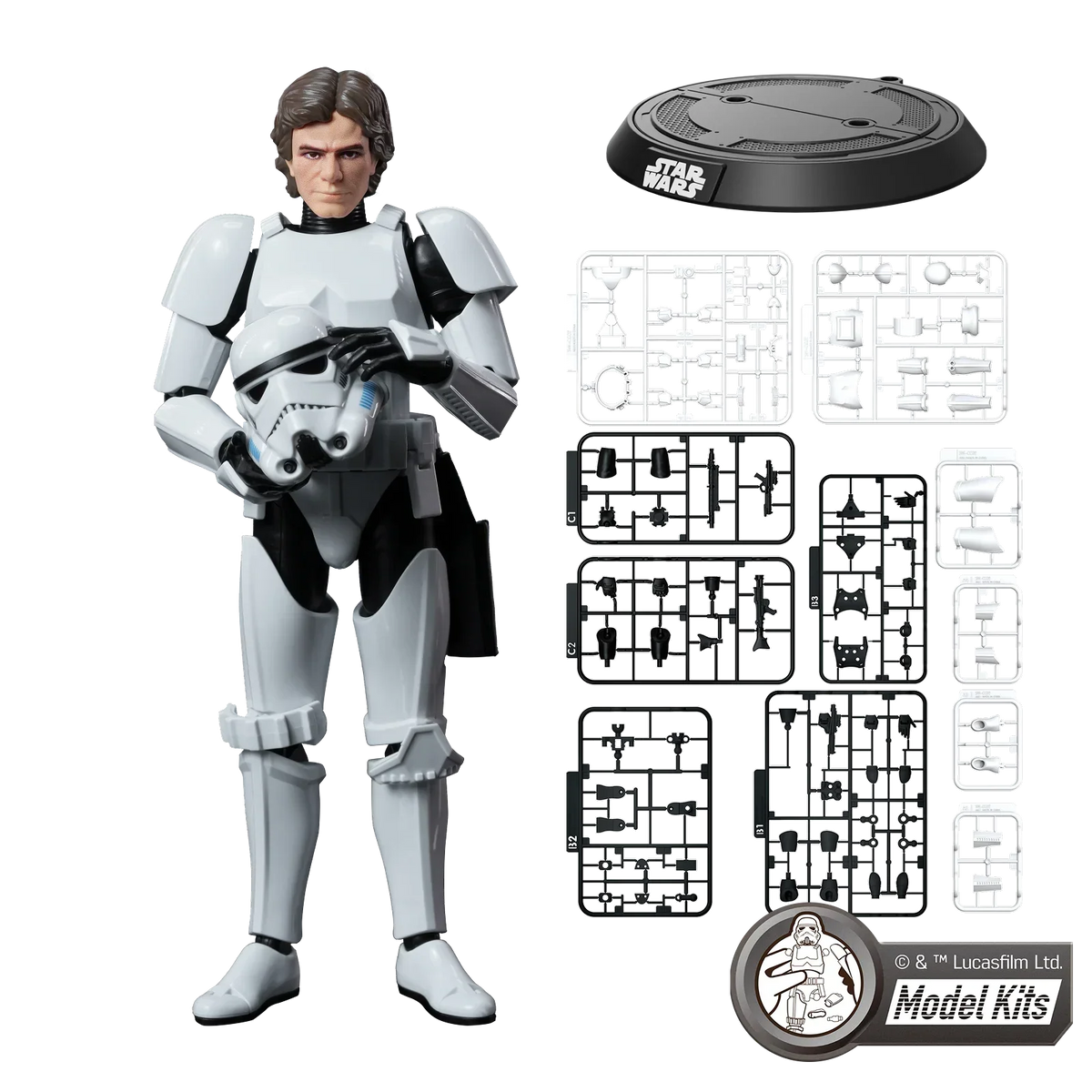 Star Wars: A New Hope™ Champion Class 03 Han Solo™ Stormtrooper™ Disguise Version Model Kits | Blokees product image 3,