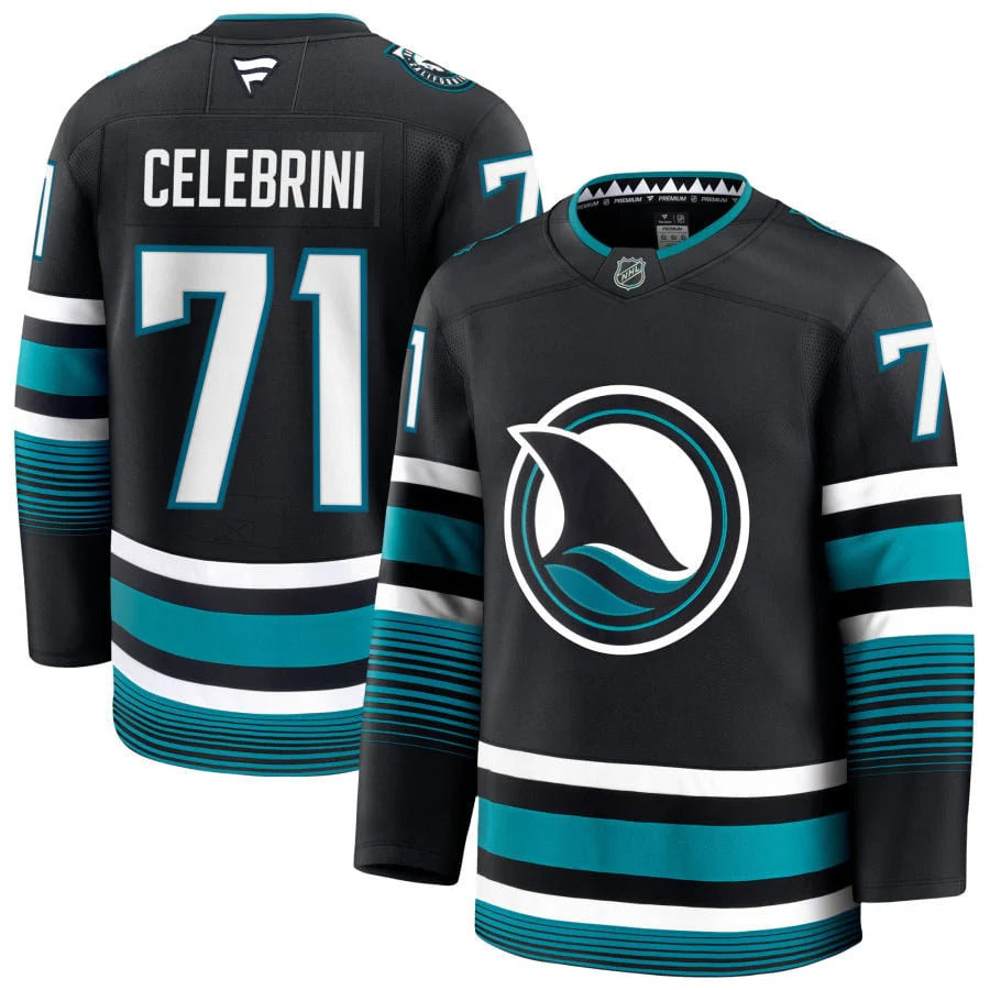 Macklin Celebrini San Jose Sharks Alternate Premium Jersey