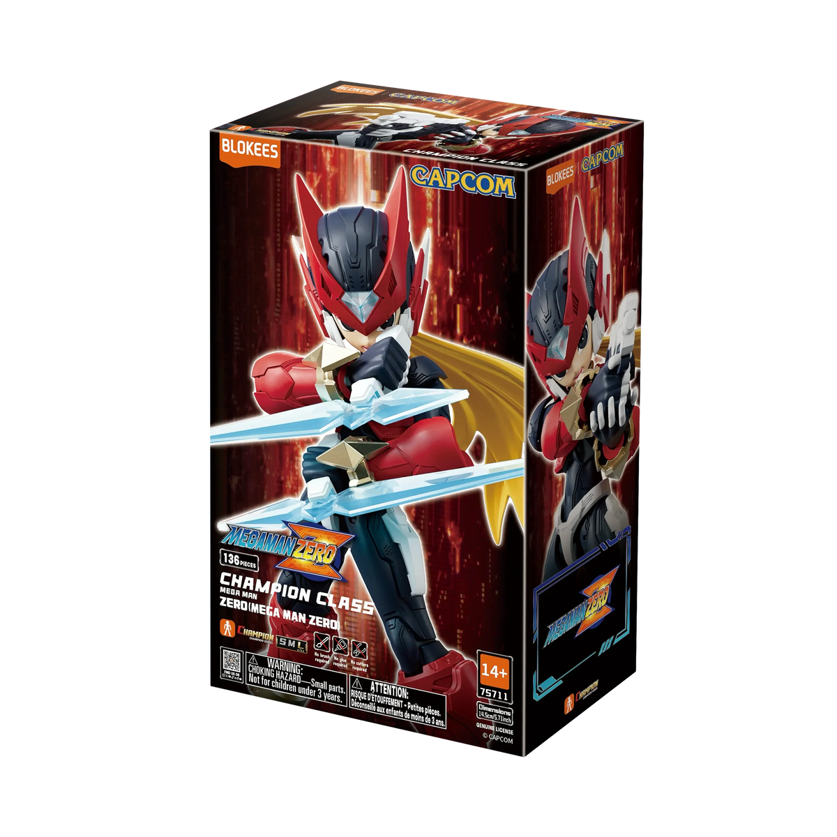 Mega Man Champion Class 02 Zero (Mega Man Zero) | Blokees product image 6, provided for visual reference and product detail