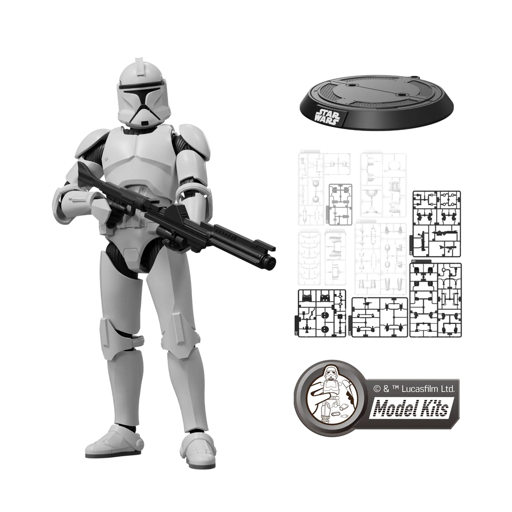 <em>STAR WARS: ATTACK OF THE CLONES</em> CHAMPION CLASS 07 CLONE TROOPER MODEL KITS | BLOKEES