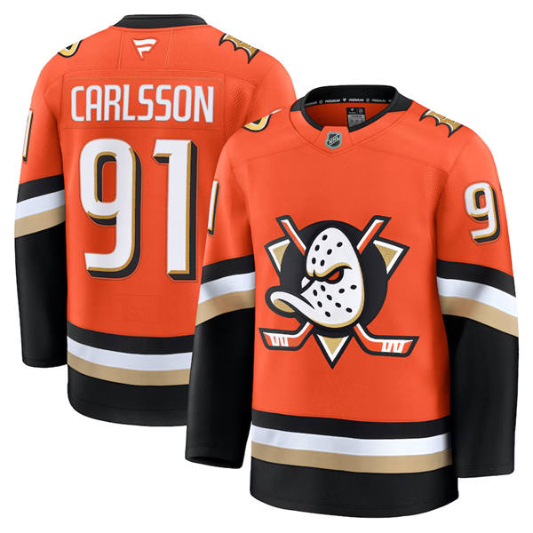 Leo Carlsson Anaheim Ducks 2025 Premium Jersey - Orange product image 1