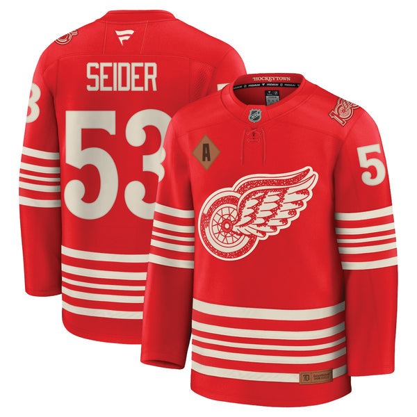 Moritz Seider Detroit Red Wings Centennial Premium Jersey -