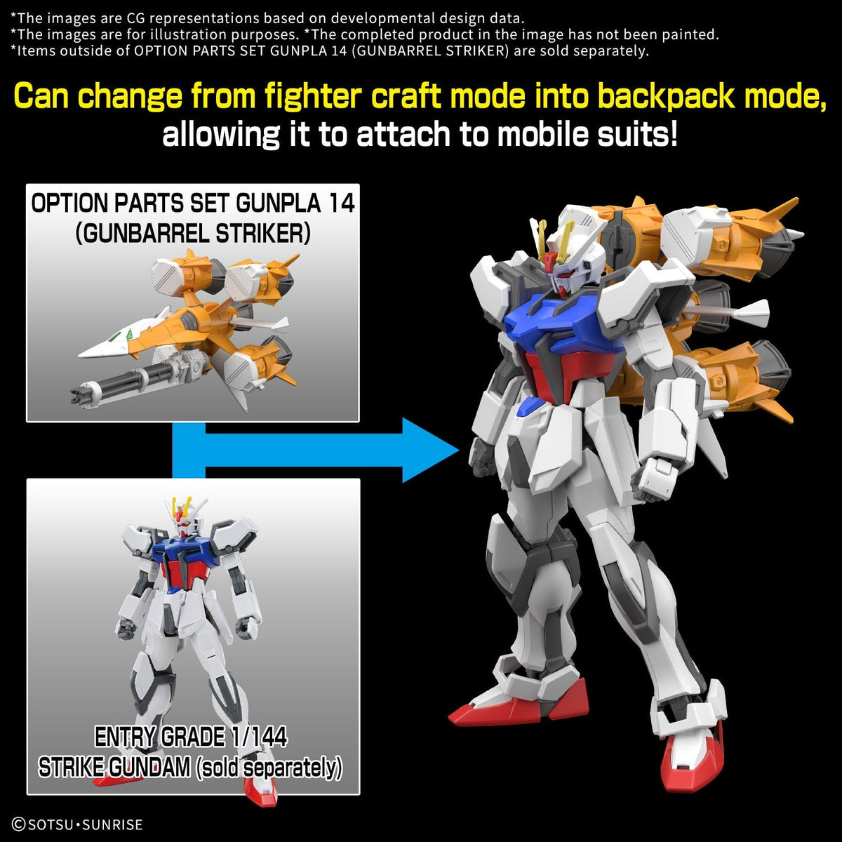 Gundam 1/144 Gunpla Option Parts Set 14 (Gunbarrel Striker) Model Kit product image 2, provided for visual reference and